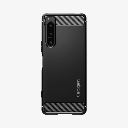 ACS02841 - Sony Xperia 1 III Case Rugged Armor in matte black showing the back